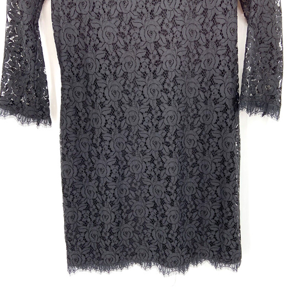 NWT DVF Diane Von Furstenberg Colleen Sheath Dress Sz 8 Black Lace Princess Cate - Picture 6 of 12